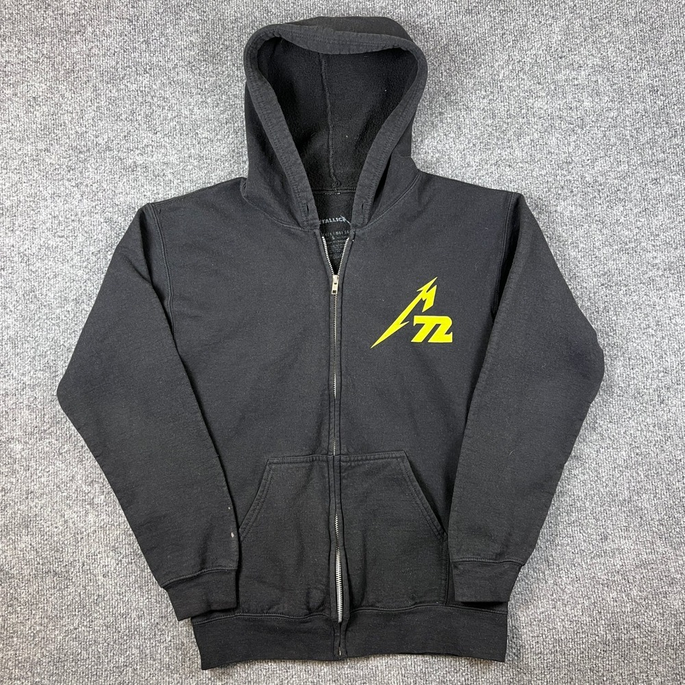 Metallica Hoodie Mens S Black 72 Seasons M72 Tour Full Zip Sweatshirt Metal Band
